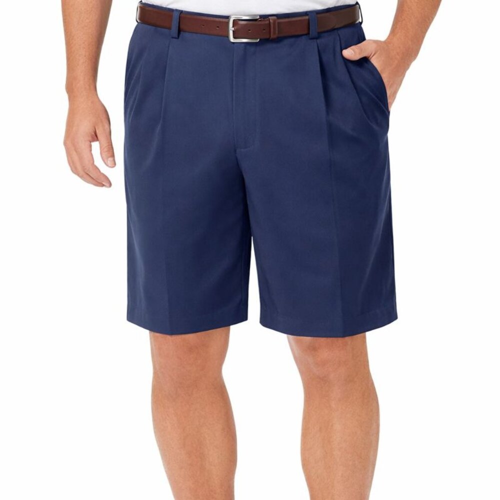 Haggar Cool 18 Pro Stretch Navy Blue Shorts 44 waist NWT